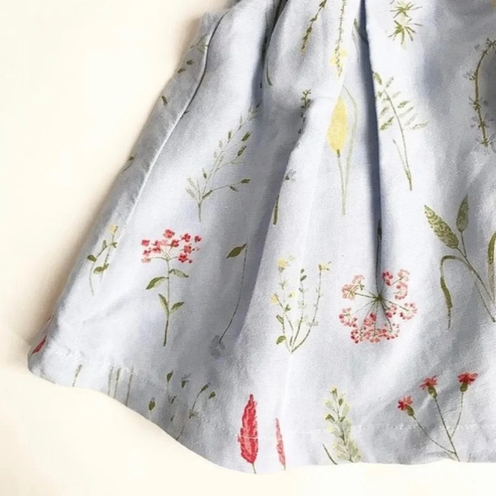 ViNtage Baby gap linen blend floral dress M(6-12m)
